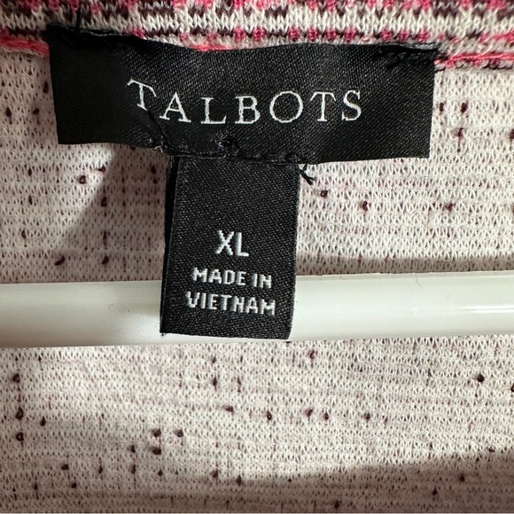 Talbots XL top, cotton blend, long sleeve, pink, spring, office, date night - Picture 7 of 8